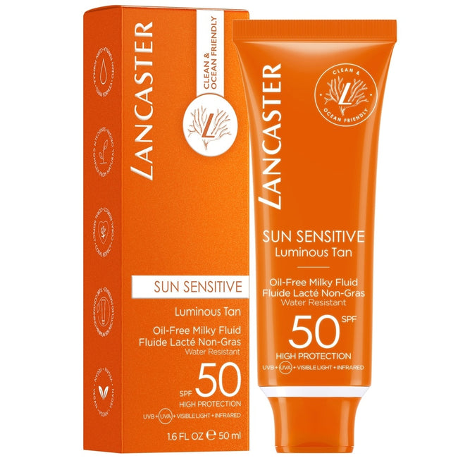 Lancaster Sun Sensitive Oil-Free Milky Fluid SPF50 mleczko-fluid do opalania twarzy 50ml