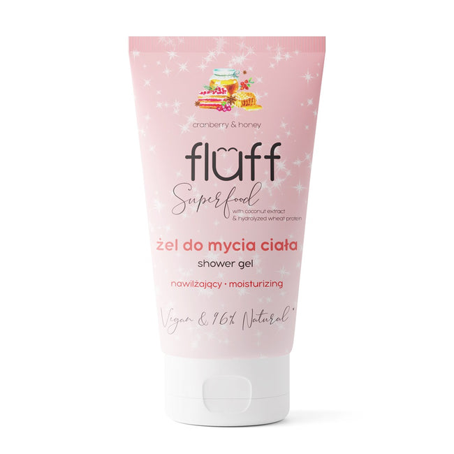 Fluff Festive Relax zestaw balsam do ciała o zapachu żurawiny z miodem 150ml + żel do mycia ciała o zapachu żurawiny z miodem 150ml