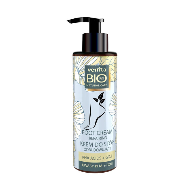 Venita Bio Natural Care Foot Cream odbudowujący bio krem do stóp Kwasy PHA + Ekstrakt z Jagód Goji 100ml