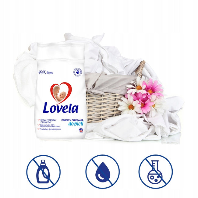 Lovela Baby hipoalergiczny proszek do prania ubranek niemowlęcych i dziecięcych do bieli 2.7kg