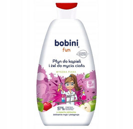 Bobini Fun płyn do kąpieli i żel do mycia ciała o zapachu jabłuszka 500ml