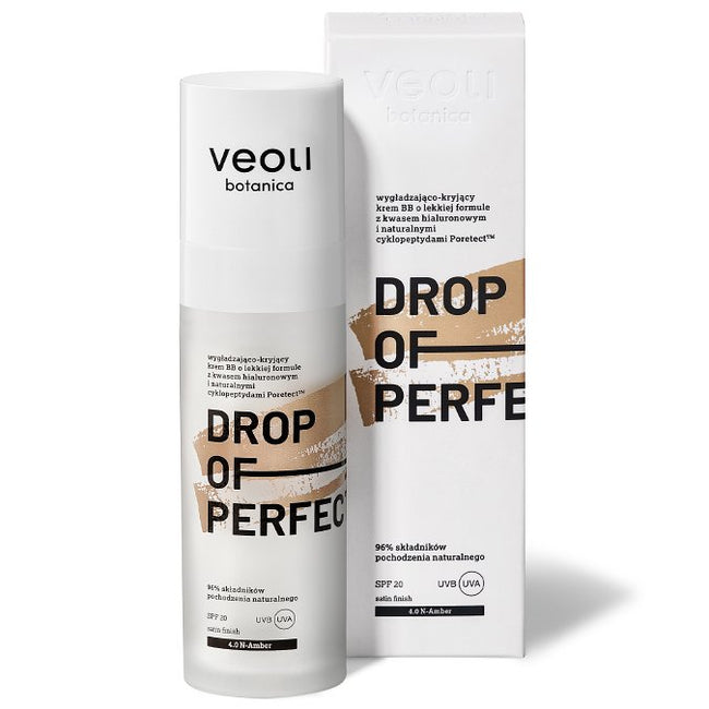 Veoli Botanica Drop Of Perfection SPF20 wygładzająco-kryjący krem BB o lekkiej formule 4.0 N-Amber 30ml