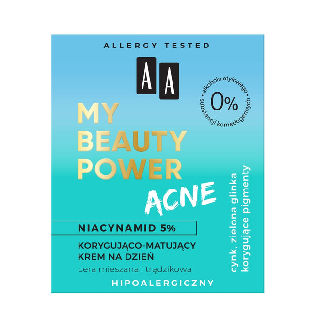 AA My Beauty Power Acne korygująco-matujący krem na dzień 50ml