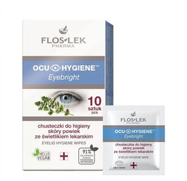 Floslek Ocu Hygiene Eyebright chusteczki do higieny skóry powiek ze świetlikiem lekarskim 10szt