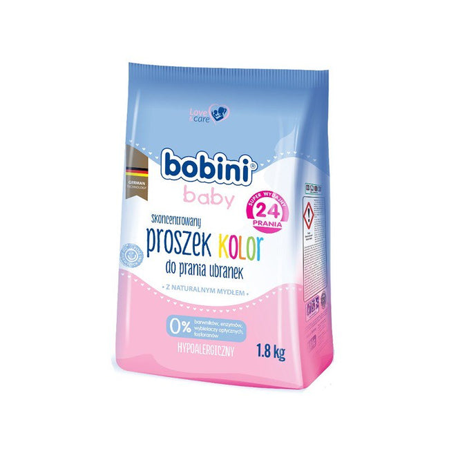 Bobini Bobini Baby skoncentrowany proszek do prania ubranek niemowlęcych i dziecięcych Kolor 1.8kg