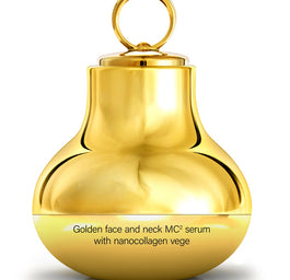 HiSkin SkinLed Golden Face And Neck MC2 Serum With Nanocollagen Vege kolagenowe złote serum do twarzy z mikromasażerem 30ml