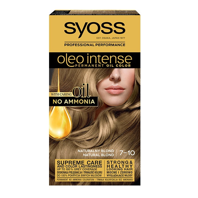 Syoss Oleo Intense farba do włosów trwale koloryzująca z olejkami 7-10 Naturalny Blond