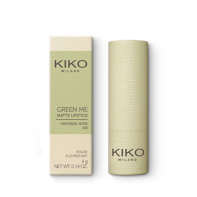 KIKO Milano Green Me Matte Lipstick ekstremalnie komfortowa matowa pomadka 100 Universal Nude 4g