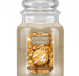 Country Candle Duża świeca zapachowa z dwoma knotami Maple Sugar Cookie 680g