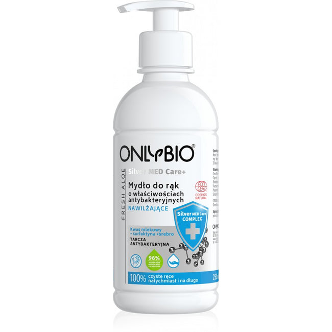 OnlyBio Silver Med Care+ nawilżające mydło do rąk o właściwościach antybakteryjnych 250ml