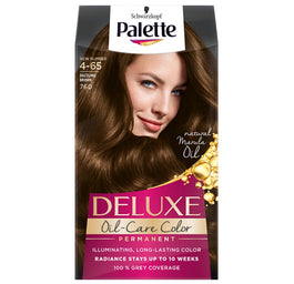 Palette Deluxe Oil-Care Color farba do włosów trwale koloryzująca z mikroolejkami 760 (4-65) Olśniewający Brąz