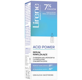 Lirene Acid Power serum nawilżające z kwasem hialuronowym i hydrolatem z bławatka 30ml