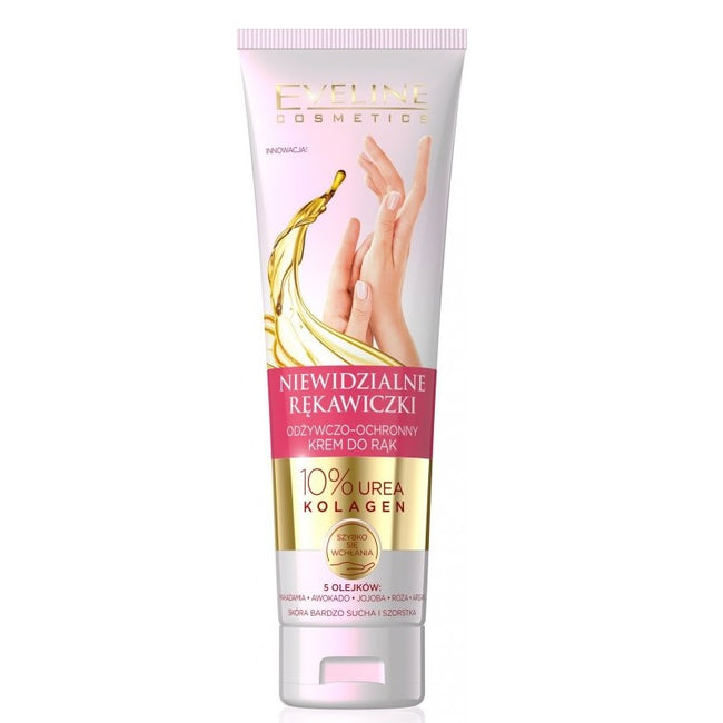 Eveline Cosmetics Niewidzialne Rękawiczki odżywczo-ochronny krem do rąk 10% urea 100ml