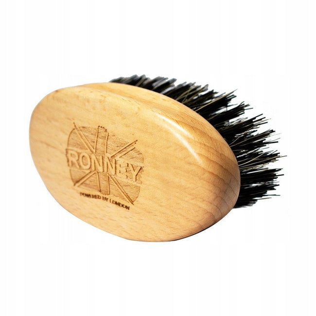 Ronney Wooden Beard Brush drewniana szczotka do brody z naturalnego włosia Mała Jasna