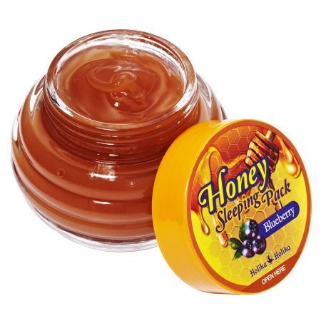 HOLIKA HOLIKA Honey Sleeping Pack całonocna maseczka przeciwzapalna z dużą zawartością miodu i jagód Blueberry 90ml