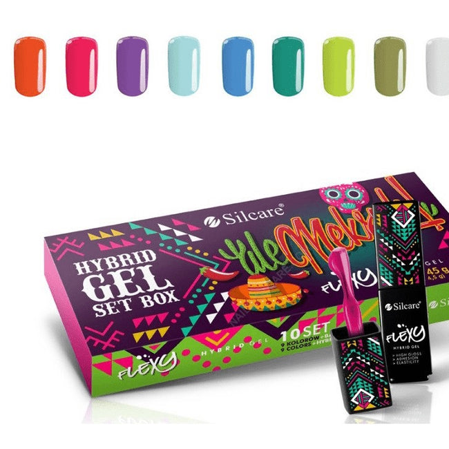 Silcare Flexy Ale Meksyk zestaw lakierów hybrydowych 10x4.5g