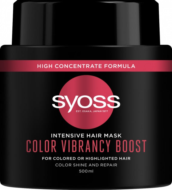 Syoss Intensive Hair Mask Color Vibrancy Boost intensywnie regenerująca maska do włosów farbowanych i rozjaśnianych 500ml