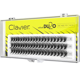 Clavier DU2O Double Volume MIX kępki rzęs 9mm-10mm-11mm