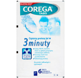 Corega Tabs tabletki czyszczące do protez 6 tabletek