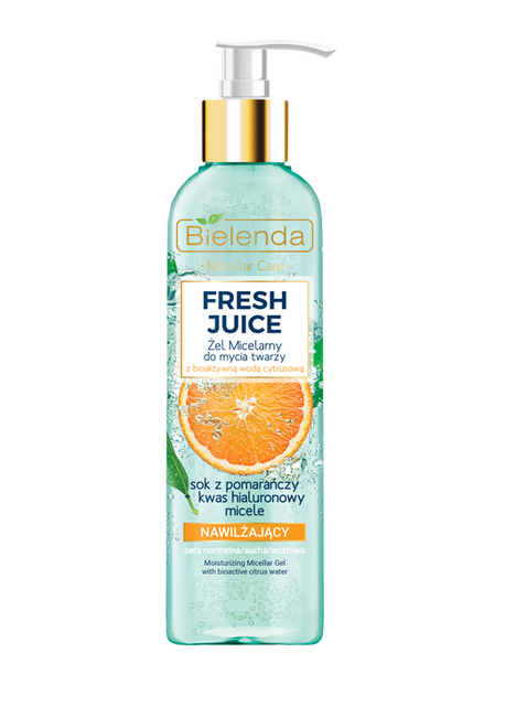 Bielenda Fresh Juice żel micelarny nawilżający z wodą cytrusową Pomarańcza 190g