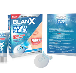 BlanX White Shock Power White Treatment wybielająca pasta do zębów 50ml + Blanx LED Bite
