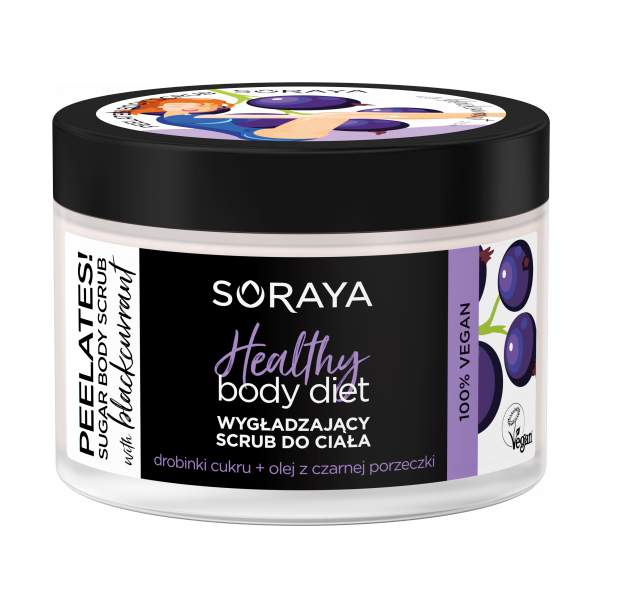 Soraya Healthy Body Diet Peelates wygładzająco-odżywczy scrub do ciała z olejkiem z czarnej porzeczki 200g