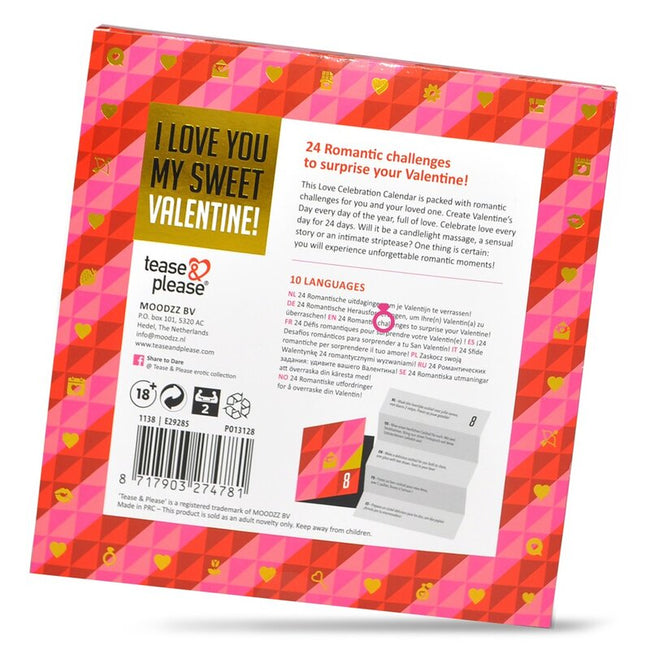 Tease & Please Valentine Advent Calendar erotyczny kalendarz walentynkowo-adwentowy