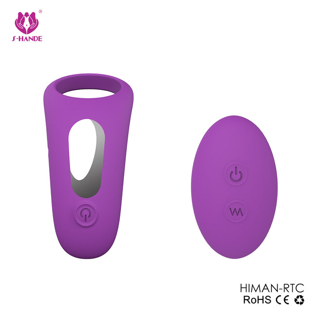 S-HANDE Himan-RTC pierścień wibracyjny zdalnie sterowany z 9 trybami wibracji Purple