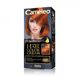 Cameleo Omega Permanent Hair Color Cream trwale koloryzująca farba do włosów 7.44 Copper Red