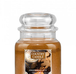 Country Candle Średnia świeca zapachowa z dwoma knotami Gingerbread Latte 453g