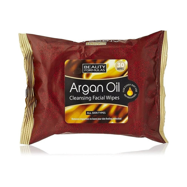 Beauty Formulas Argan Oil Cleansing Facial Wipes oczyszczające chusteczki z olejkiem arganowym 30szt.