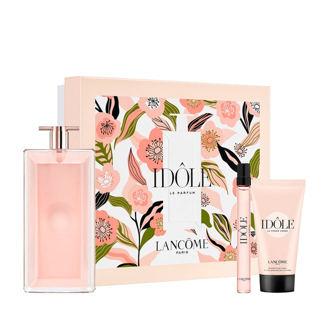 Lancome Idole zestaw woda perfumowana spray 100ml + woda perfumowana spray 10ml + krem do ciała 50ml