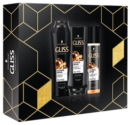 Gliss Kur Ultimate Repair zestaw szampon do włosów 250ml + odżywka do włosów 200ml + odżywka ekspresowa 200ml