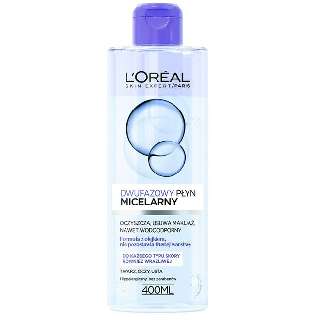 L'Oreal Paris Skin Expert dwufazowy płyn micelarny każdy typ skóry 400ml