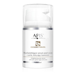 APIS Exclusive Terapis rozświetlające serum pod oczy z perłą złotą algą i kawiorem 50ml