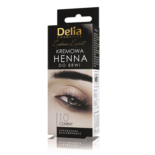 Delia Eyebrow Expert kremowa henna do brwi 1.0 Czerń 15ml