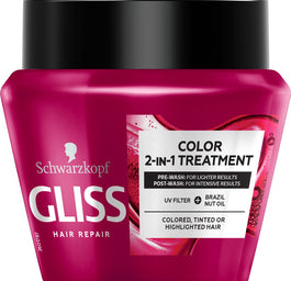 Gliss Kur Ultimate Color 2-in-1 Treatment maska chroniąca kolor do włosów farbowanych, tonowanych i rozjaśnianych 300ml