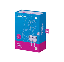 Satisfyer Feel Good Menstrual Cup zestaw kubeczków menstruacyjnych 15ml + 20ml Lila