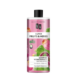 AA Super Fruits & Herbs szampon wzmacniający włosy suche i łamliwe Opuncja & Amarantus 500ml