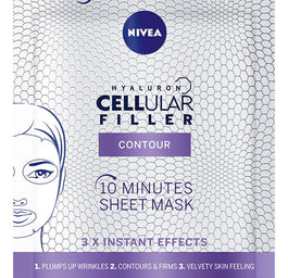 Nivea Hyaluron Cellular Filler Contour 10-minutowa maska w płachcie 1szt