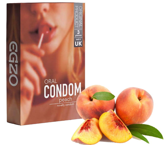 EGZO Oral Condom smakowe prezerwatywy Peach 3szt.