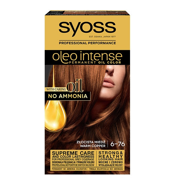 Syoss Oleo Intense farba do włosów trwale koloryzująca z olejkami 6-76 Złocista Miedź
