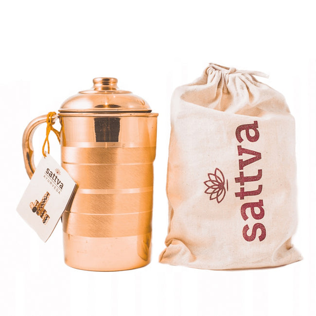 Sattva Dzbanek miedziany w paski 1950ml