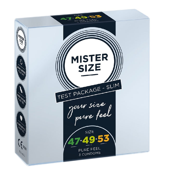 Mister Size Condoms prezerwatywy dopasowane do rozmiaru 47mm 49mm 53mm 3szt.