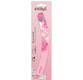 KillyS Blooming Pastel Paper Nail File papierowy pilnik do paznokci banan 180/240 Różowy