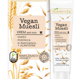 Bielenda Vegan Muesli Moisturizing & Soothing Cream krem nawilżająco-kojący pod oczy każdy rodzaj cery 15ml