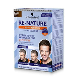 Schwarzkopf Re-Nature Men krem niwelujący siwe włosy Dark