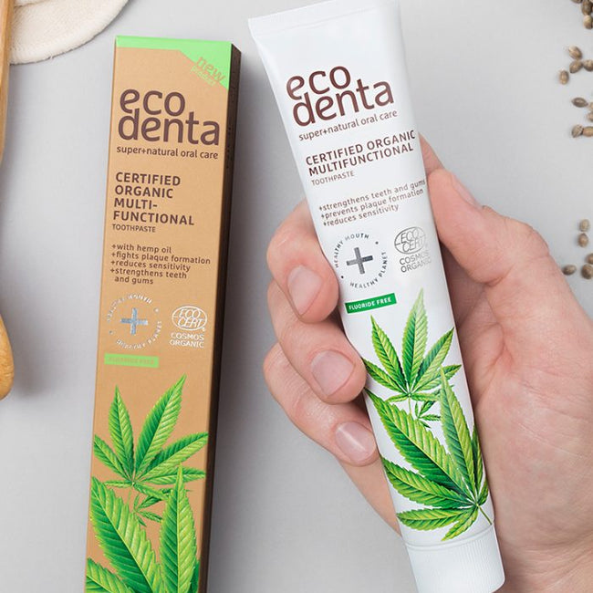 Ecodenta Certified Organic Multi-functional Toothpaste multifunkcyjna pasta do zębów z olejem z nasion konopi 75ml