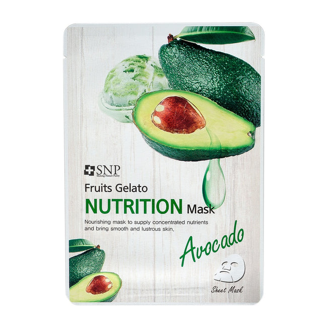 SNP Fruits Gelato Nutrition Mask odżywcza maska w płachcie z ekstraktem z awokado 25ml