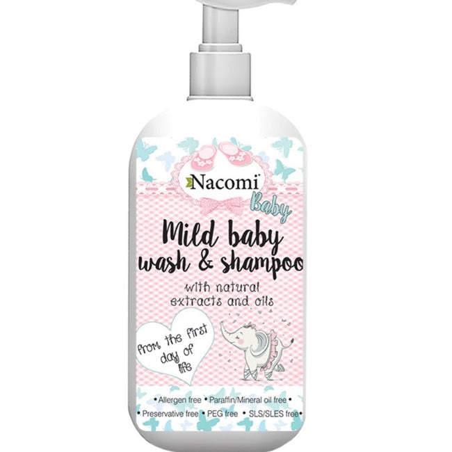Nacomi Mild Baby Wash & Shampoo emulsja do mycia dla dzieci 400ml